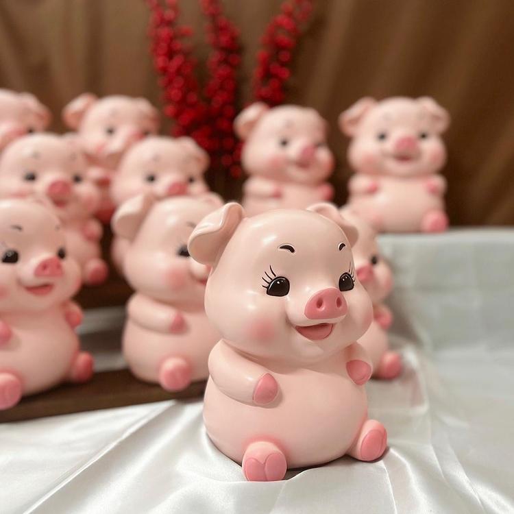 不息创意猪猪摆件