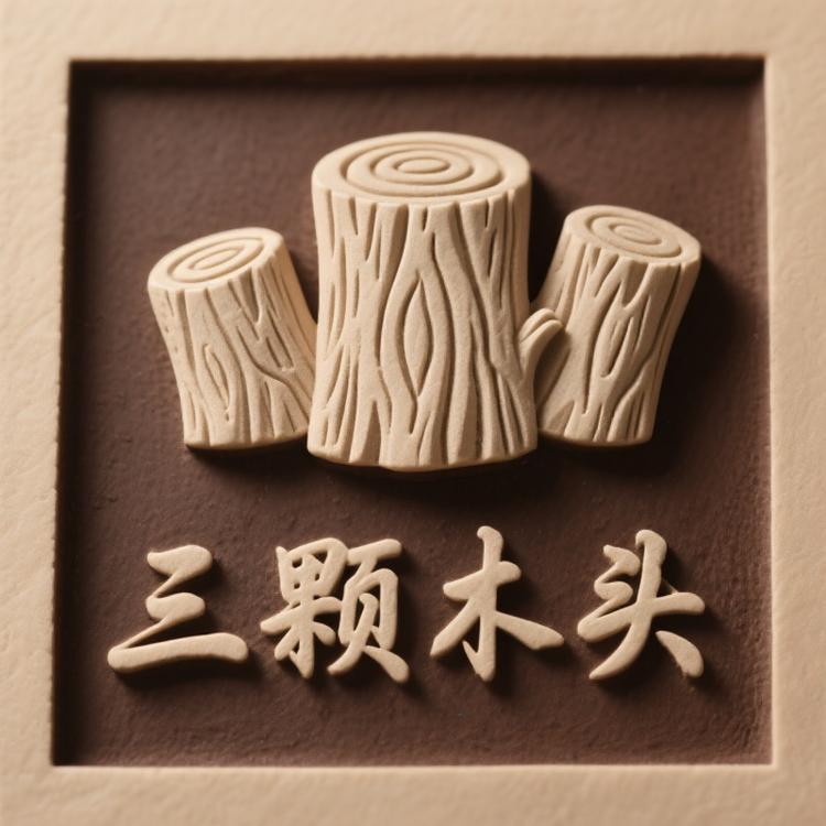 三颗木头