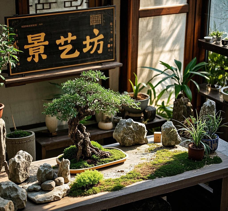 景艺附石盆景
