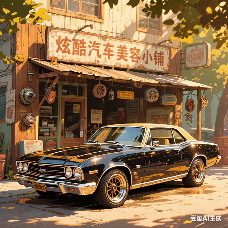 炫酷汽车美容小铺